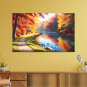 Quadro Decorativo Floresta de Outono Canvas Afdruk (Insitu (Woonkamer))