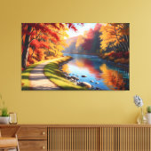 Quadro Decorativo Floresta de Outono Canvas Afdruk (Insitu (Woonkamer))