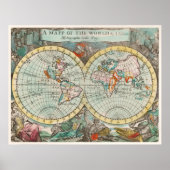 Quadro decorativo Mapa do Mundo Poster (Voorkant)