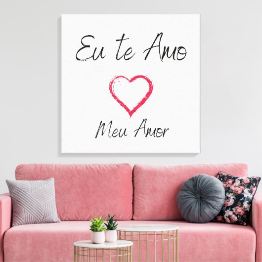 Quadro eu te amo impressão em canvas (Insitu (Woonkamer))