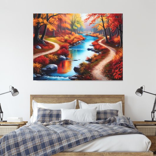 Quadro floresta de outono canvas afdruk (Insitu (Slaapkamer))