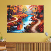 Quadro floresta de outono canvas afdruk (Insitu (Woonkamer))