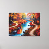 Quadro floresta de outono canvas afdruk (Voorkant)