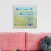 Quadro Never give-up Canvas Afdruk (Insitu (Woonkamer))