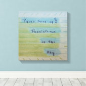 Quadro Never give-up Canvas Afdruk (Insitu (Houten vloer))