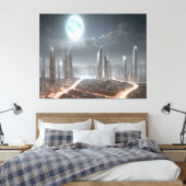Quadro para paredes "paisagem urbana futurista" canvas afdruk (Insitu (Slaapkamer))
