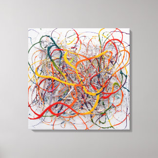 Quadro Pintura Abstrata em Canva Sinfonia Abstrata Canvas Afdruk