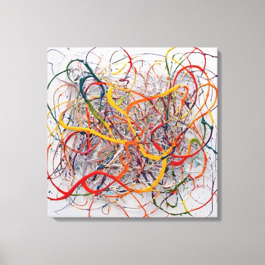 Quadro Pintura Abstrata em Canva Sinfonia Abstrata Canvas Afdruk (Voorkant)