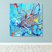 Quadro Pintura Abstrata em Canvas Fluidez Cósmica (Insitu (Houten vloer))