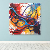 Quadro Pintura Abstrata em Canvas Harmonia Cósmica (Insitu (Houten vloer))