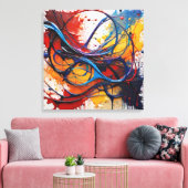 Quadro Pintura Abstrata em Canvas Harmonia Cósmica (Insitu (Woonkamer))