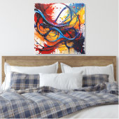 Quadro Pintura Abstrata em Canvas Harmonia Cósmica (Insitu (Slaapkamer))