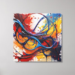 Quadro Pintura Abstrata em Canvas Harmonia Cósmica Afdruk