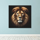 Quadro Rosto de Leão Canvas Afdruk (Insitu (Houten vloer))