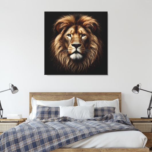 Quadro Rosto de Leão Canvas Afdruk (Insitu (Slaapkamer))