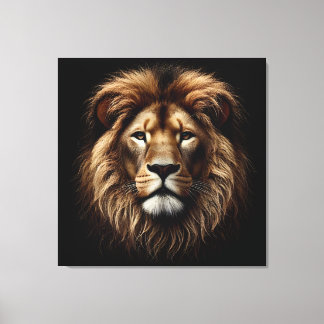 Quadro Rosto de Leão Canvas Afdruk