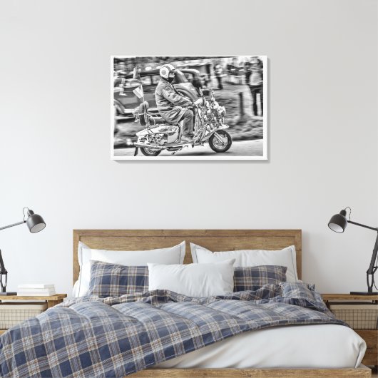 Quadrophenia - de Scooter Jaren Canvas Afdruk (Insitu (Slaapkamer))