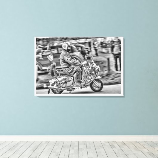 Quadrophenia - de Scooter Jaren Canvas Afdruk (Insitu (Houten vloer))