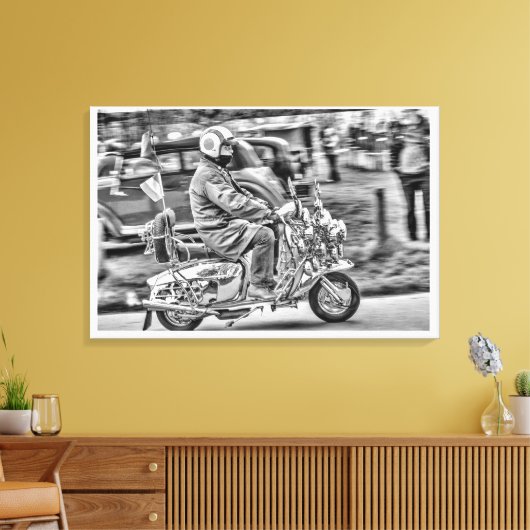 Quadrophenia - de Scooter Jaren Canvas Afdruk (Insitu (Woonkamer))