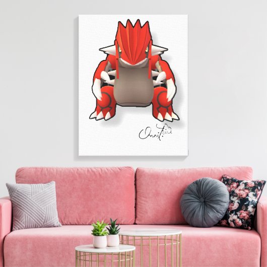 Quadros Relacionados a Pokémon GO. Canvas Afdruk (Insitu (Woonkamer))