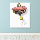 Quadros Relacionados a Pokémon GO. Canvas Afdruk (Insitu (Houten vloer))