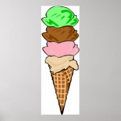 Quadruple Ice Cream Cone Poster (Voorkant)