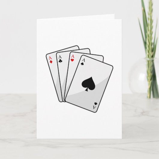 Quadruplet Azen Poker kaarten bij Poker (Voorkant)