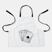 Quadruplets Aces Poker-kaarten bij Poker Schort (Voorkant)