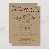 Quadruplets Sip & See Bubbles & Brews Kaart (Voorkant / Achterkant)