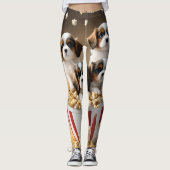Quads Cavalier Spaniel Puppies in de popcorn, Leggings (Voorkant)