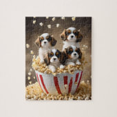 Quads Cavalier Spaniel Puppies in de popcorn, Legpuzzel (Verticaal)
