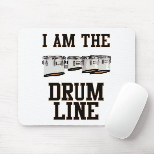 Quads: Ik ben de drumlijn Muismat (Met muis)