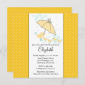 QUADS Mam & Baby Bird Baby shower Uitnodiging (Voorkant / Achterkant)