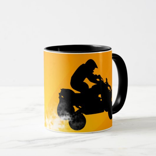 quads. oranje zonsondergang. mok (Voorkant rechts)