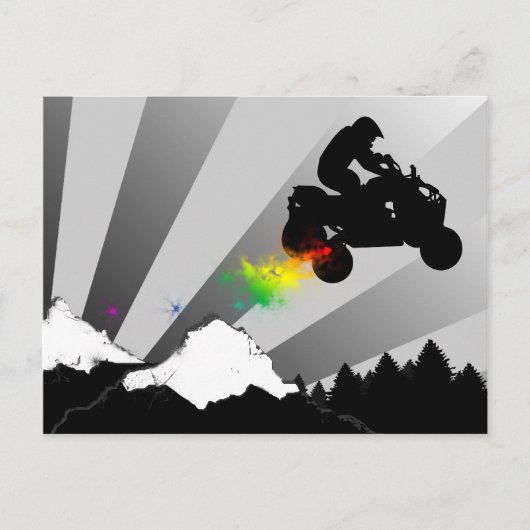 quads regenboogspoor. briefkaart (Voorkant)