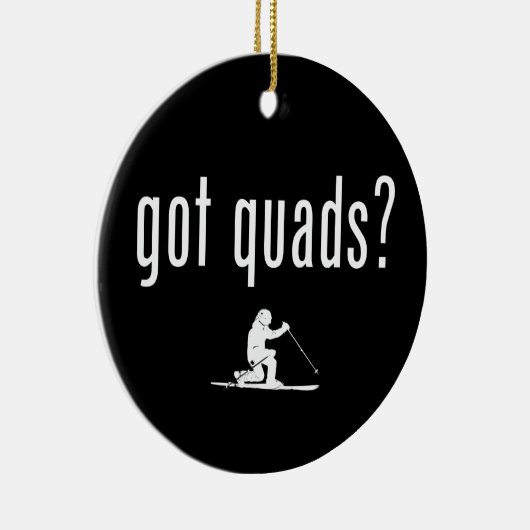 Quads Telemark Skiing Keramisch Ornament (Rechts)