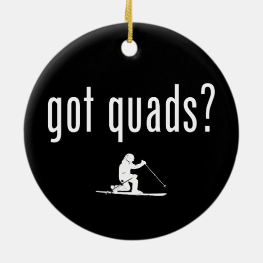 Quads Telemark Skiing Keramisch Ornament (Achterkant)