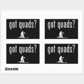 Quads Telemark Skiing Rechthoekige Sticker (Vel)