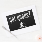 Quads Telemark Skiing Rechthoekige Sticker (Envelop)