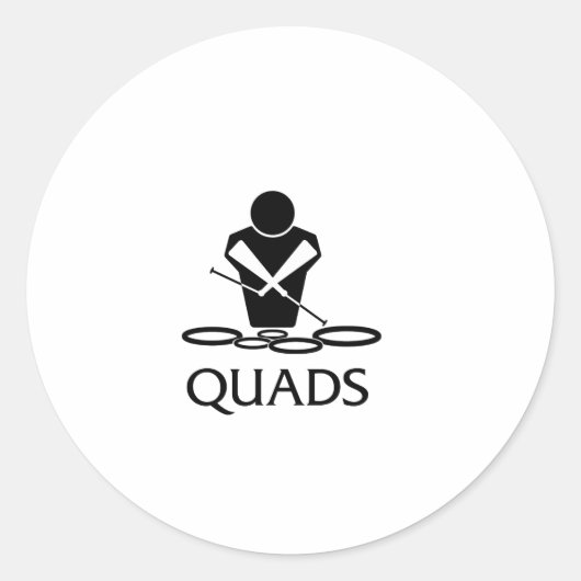 QUADS - Tenor Drums Ronde Sticker (Voorkant)