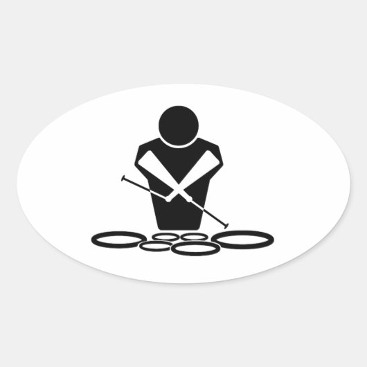 Quads - Tenor Drums - Tom's Ovale Sticker (Voorkant)