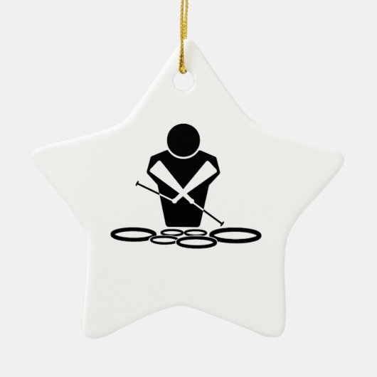 QUADS - TWEE SPOCK-DRUMS KERAMISCH ORNAMENT (Voorkant)