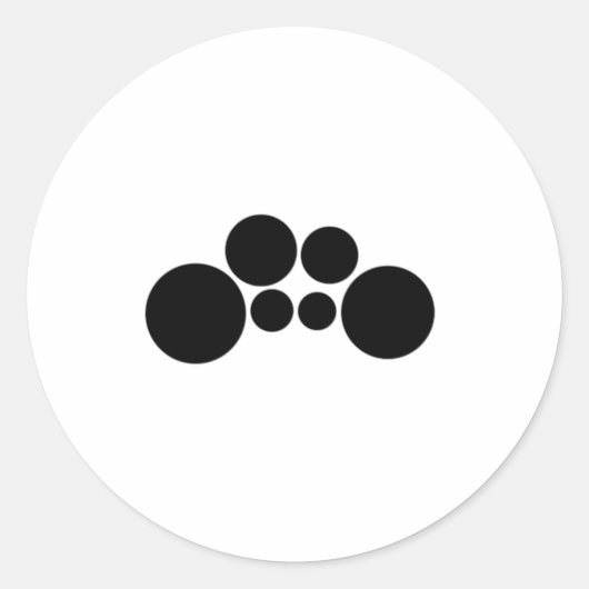 Quads - Twee spokjes Ronde Sticker (Voorkant)