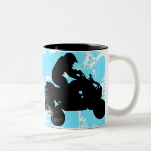 quads. tweekleurige koffiemok