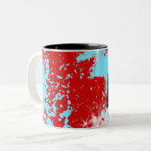 quads. tweekleurige koffiemok (Voorkant links)