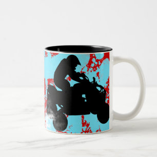 quads. tweekleurige koffiemok