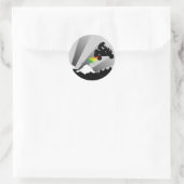 quads : vuil spoor : ronde sticker (Tas)