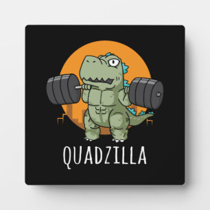 Quadzilla - Funny Gym Workout Cartoon, Squat Fotoplaat