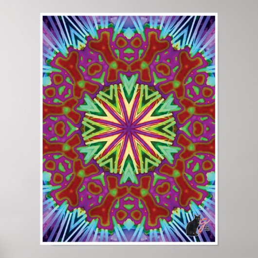 Quaff Kinetic Collage Kaleidoscoop Poster (Voorkant)
