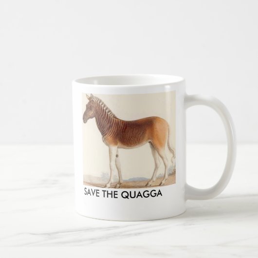 quagga-afbeelding, BESPAAR DE QUAGGA Koffiemok (Rechts)